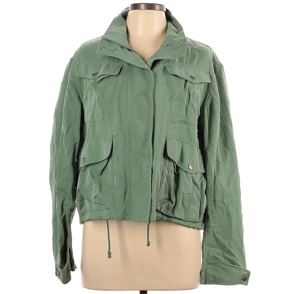 Rag & Bone Green Utility Jacket with Structured Shoulders